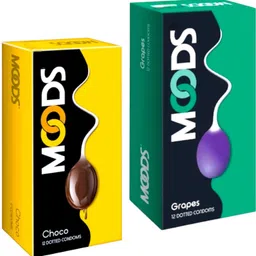 moods COMBO CHOCOLATE & GRAPE CONDOMS FOR ENTERTAINMENT TIME 12 pcs x 2 Condom-picture-32