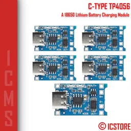HUBX C-TYPE TP4056 18650 3.7V Lipo Lithium Battery Charging Module KIT- Pack of 5 image 2