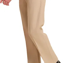 needleman Men Regular Fit Khaki Cotton Blend Trousers image 2