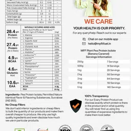 myfitfuel Plant Pea Protein Isolate, 1kg, Banana Caramel Plant-Based Protein image 2