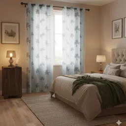 twolover 213 cm (7 ft) Long Door Cotton Blackout Curtain (Pack Of 2)-picture-23
