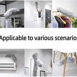 jhwoqu Microfiber Duster 100 inch ExtensionPole with Cleaning Ceiling Fan High Ceiling Microfibre Wet and Dry Brush image 3