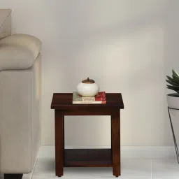 woodsworth from pepperfry Eva Sheesham Wood End Table In Provincial Teak Finish image 1