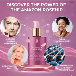 ACTIWOW Rosa Amazonica Face Serum For Fresh Glow Texture image 4