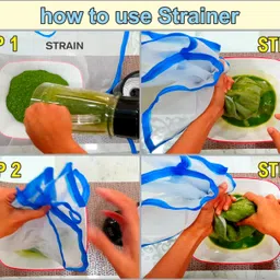 swasthya sarvada Multipurpose Filter Net Strainer for Vegetable Fruit Juice filter Collapsible Strainer image 3