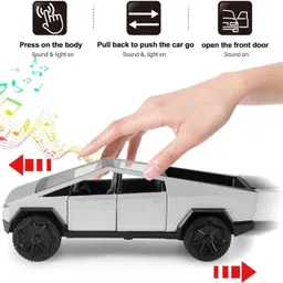 zuigo Cyber Truck Toy Car Tesla Scale 1:36 Alloy Diecast Toy Light & Music image 3