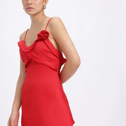 glitchez Women A-line Red Mini/Short Dress-picture-19