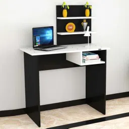 das Felipe Writing Table in Black & Frosty White Finish-picture-39