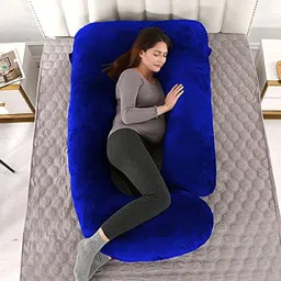 wild mint J SHAPE Microfibre Solid Pregnancy Pillow Pack of 1 image 2