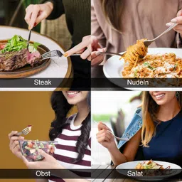 fanqew 8 Dinner Fork, Disposable Stainless Steel Dinner Fork, Dessert Fork Set image 2