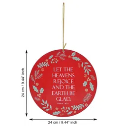 ecraftindia Red Engineered Wood Christman Quote Wall Hanging image 3