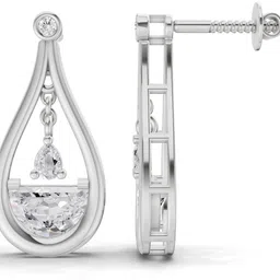 Sparkles Certified Lab Grown Diamond White Gold 14kt Stud Earring image 3