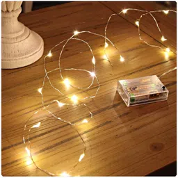 velocious 20 LEDs 2 m Yellow Steady Water Drop Rice Lights-picture-28