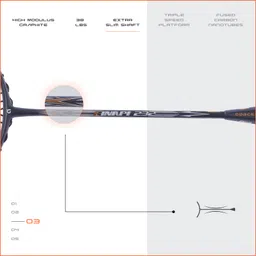 apacs Finapi 232 Grey Unstrung Badminton Racquet image 5