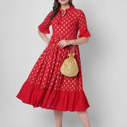 kalaxi Viscose Rayon Stitched Anarkali Gown image 1