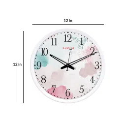 random White Plastic Abstract Modern Wall Clock image 4