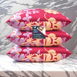 tecsun Polyester Fibre Sleeping Pillow Pack of 3 Abstract FLOWER-picture-28