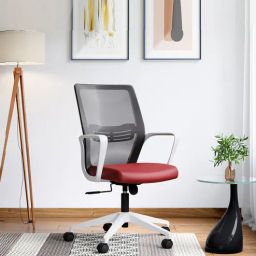 godrej interio Vurv Breathable Mesh Ergonomic Chair in Milan Red Colour-picture-18