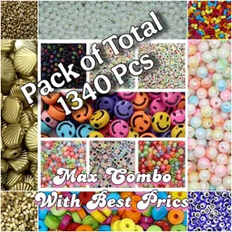 yako Alphabet and Decorative Beads Combo For Jewellery Decoration Making DIY Craft image 2