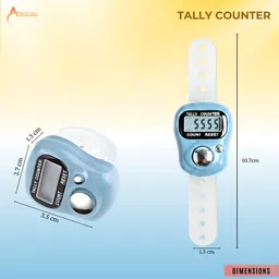adstark Digital Tally Counter Ring Tasbih Islamic Mantra Jap Name Jaap Finger Counter Digital Tally Counter image 3
