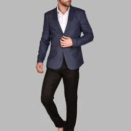 metronaut Men Self Design Single Breasted Casual Blazer-picture-19