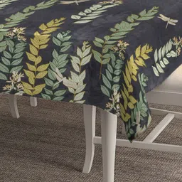 arrabi Grey Blended Cotton Leaf 72x52 Inches Table linen image 2