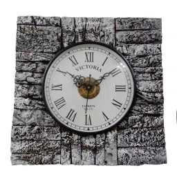 disoo fashions Tree Bark Wooden Roman Dial Analog Wall Clock image 2