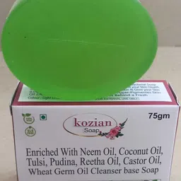 kozian kojic glutathione arbutin Skincare Soap+Neem tulsi coconut reetha oil soap combo image 3