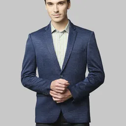park avenue Men Solid Single Breasted Formal Blazer-picture-26