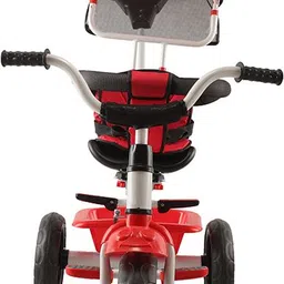 joyride 4 in 1 Convertible Baby Tricycle Toddler Stroller Pedal Tricycle w/Reversible Seat Removable Handle Canopy Handrail Storage for 1-5 Yrs(RED) Tricycle image 2