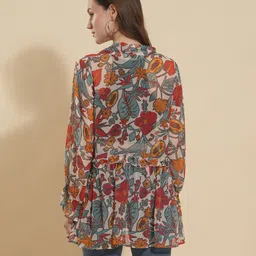 fashfun Women Straight Full Sleeve Multicolor Shrug image 2