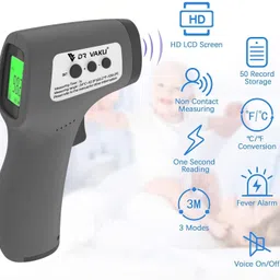 DR VAKU Infrared Digital Thermometer For Fever, Non-Contact Laser Infrared Thermometer Temperature Gun [Battery Included] Thermometer image 3