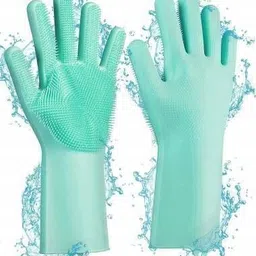 nksnimystore SiliconeGloves with Reusable Heat Resistant Tool for Cleaning,Dish Washing 1pair Wet and Dry Disposable Glove-picture-37