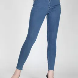3butterflies Women Skinny Mid Rise Blue Jeans-picture-17