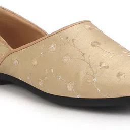 fausto Festive Ethnic Half Cut Juttis for Wedding|Traditional Kurtas & Sherwani Shoe Mojaris For Men image 3