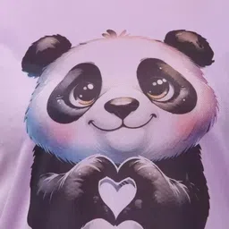 adixus Women Graphic Print Round Neck Polyester Purple T-Shirt image 3