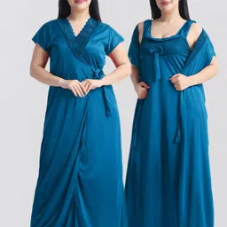 night keys Women Nighty with Robe image 1