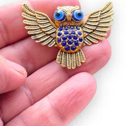 blue beads Gold Flying Owl Turkish Evil Eye Fridge Refrigerator Sticker Magnet Fridge Magnet Pack of 1-picture-34