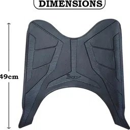 the greatone Washable Black Rubber Floor Mat/Foot Mat for HONDA DIO BS-4 Honda Dio Two Wheeler Mat image 2