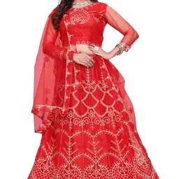 legcayethanic Embroidered Semi Stitched Lehenga Choli-picture-10