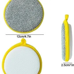 jirndal store 2-in-1 Dishwashing Scrub & Sponge for Kitchen Cleaning Dishes and Cookware(PO5) Scrub Sponge image 2