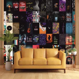 skin factory Wall Posters MUSIC COLLAGE KIT 250 GSM PREMIUM PAPER (PACK 65)-03 Vinyl-picture-19