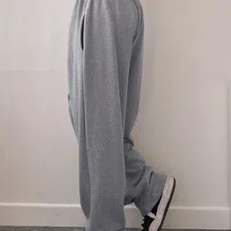 dockstreet Women Solid Grey Track Pants image 2