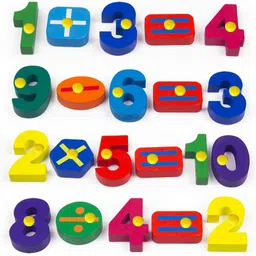 casadomani Wooden counting learning toy 1234 matching Early Baby brain tester Creative learning set Play, Read & Learn Number learning toys Math & Counting Wooden Jigsaw Puzzle Number Math Puzzle Educational and Learning Puzzles Toy Math counting Board Toy Educational Counting Math Montessori Toys for Toddlers | Preschool Wood Toy Learning Blocks with Knobs Rainbow Wooden Number Peg Puzzle for Kids image 5