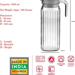 good to great 1 L Glass Water Jug image 2
