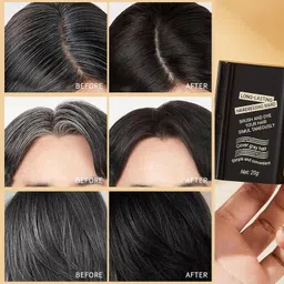 cosmaura Instant Black Hair Color Stick for Quick Black Hair | Easy Comb Applicator , Black image 5