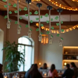 lumacraft Natural Jute Leaf Rope Light Without Bulb Pack of-6 Pendant Lamp Ceiling Lamp image 3