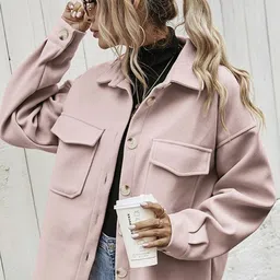 Mast & Harbour Pink Spread Collar Long Sleeves Tailored Jacket-picture-31