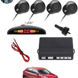 ccmm Black Reverse 4Pcs Parking Sensor With Led Display/Buzzer For Car-115 Universal Black Increased Safety 4pcs Sensor For Vehicle-115 Parking Sensor image 1