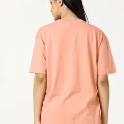 MISCHIEF MONKEY Typography Printed Round Neck Drop-Shoulder Sleeves Cotton T-shirt image 4